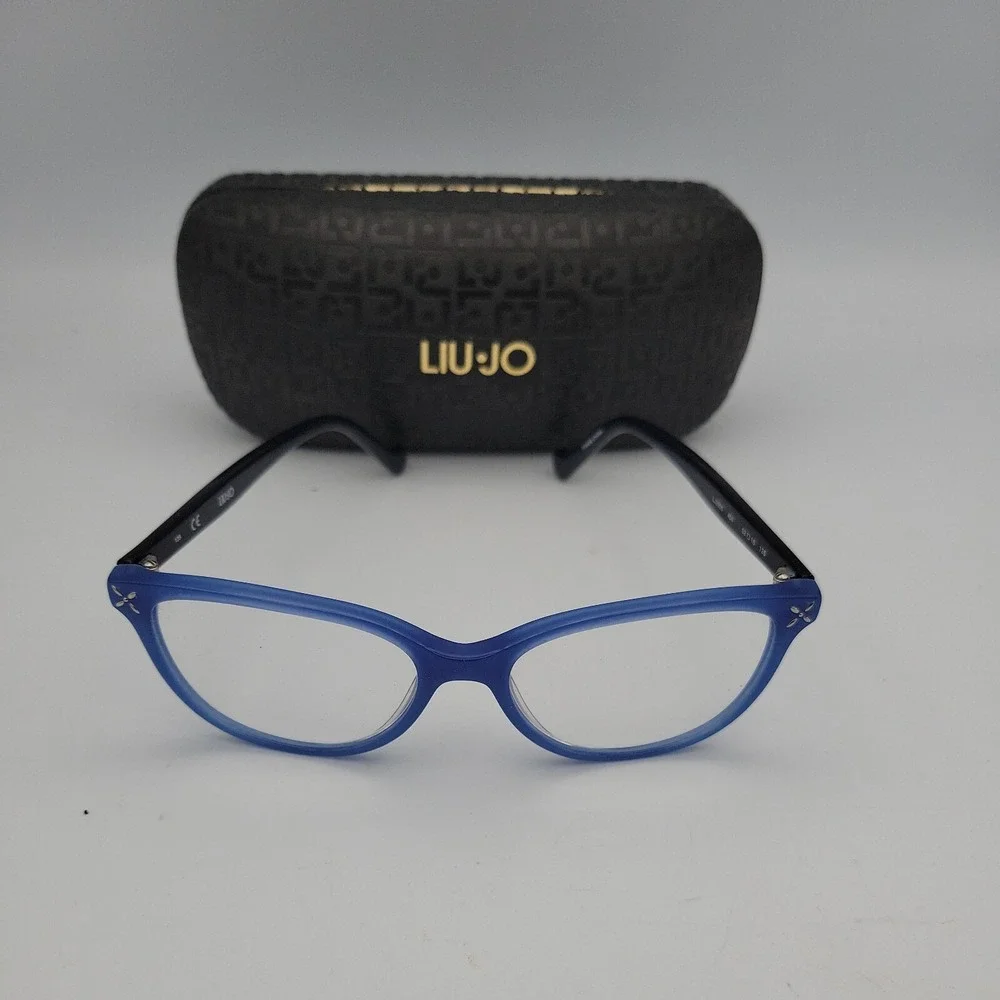 LIU JO LJ 2605 404 Blue 52 16 135 mm Eyeglass Frame Womens Cat Eye